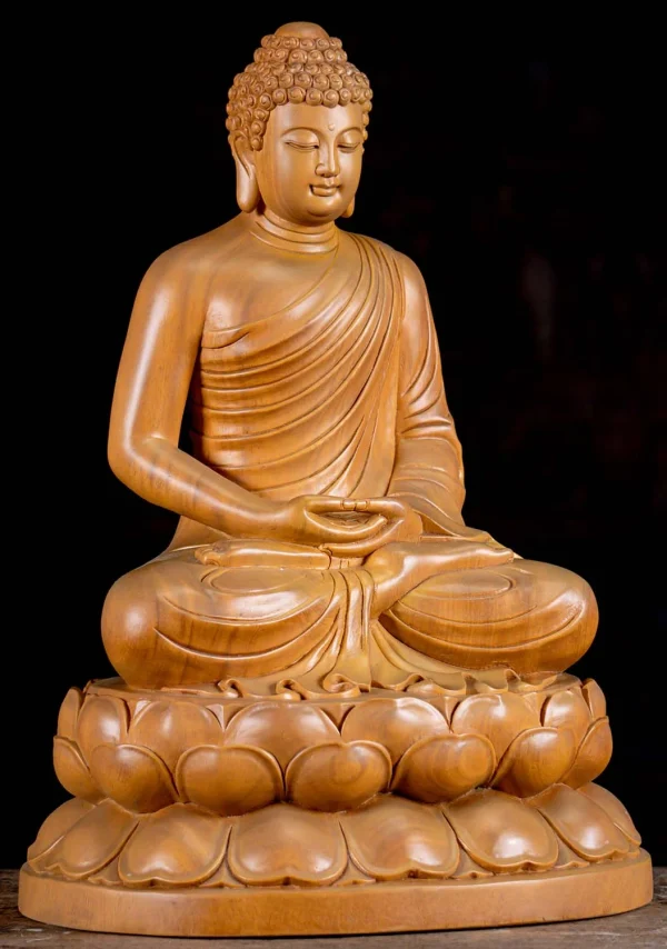 Wooden Buddha Sculpture1