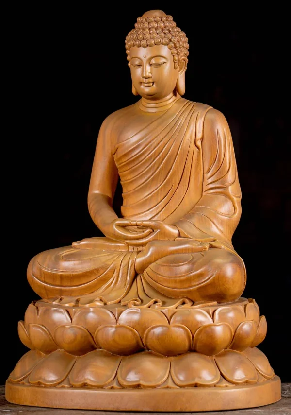 Wooden Buddha Sculpture1