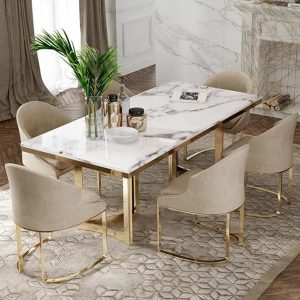 Marble Dining Table Set