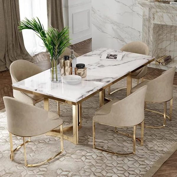 Marble Dining Table Set