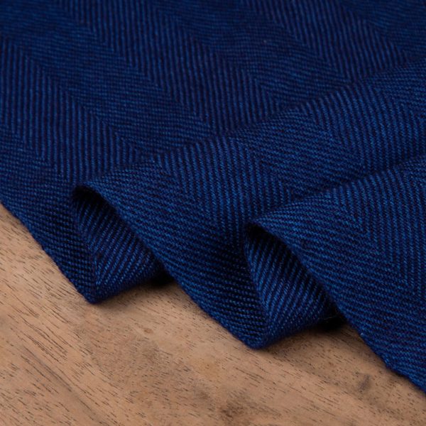 Handloom Woolen Blue Fabric