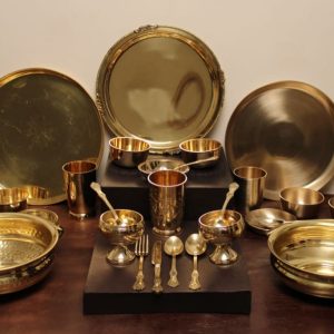 Handmade Brass Pital Cutlery Set